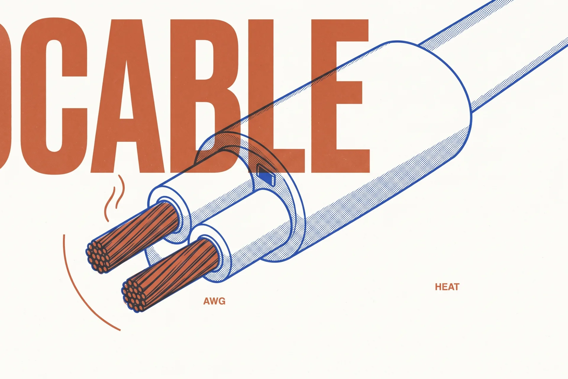 Fast charging cable heat and insulation editorial diagram