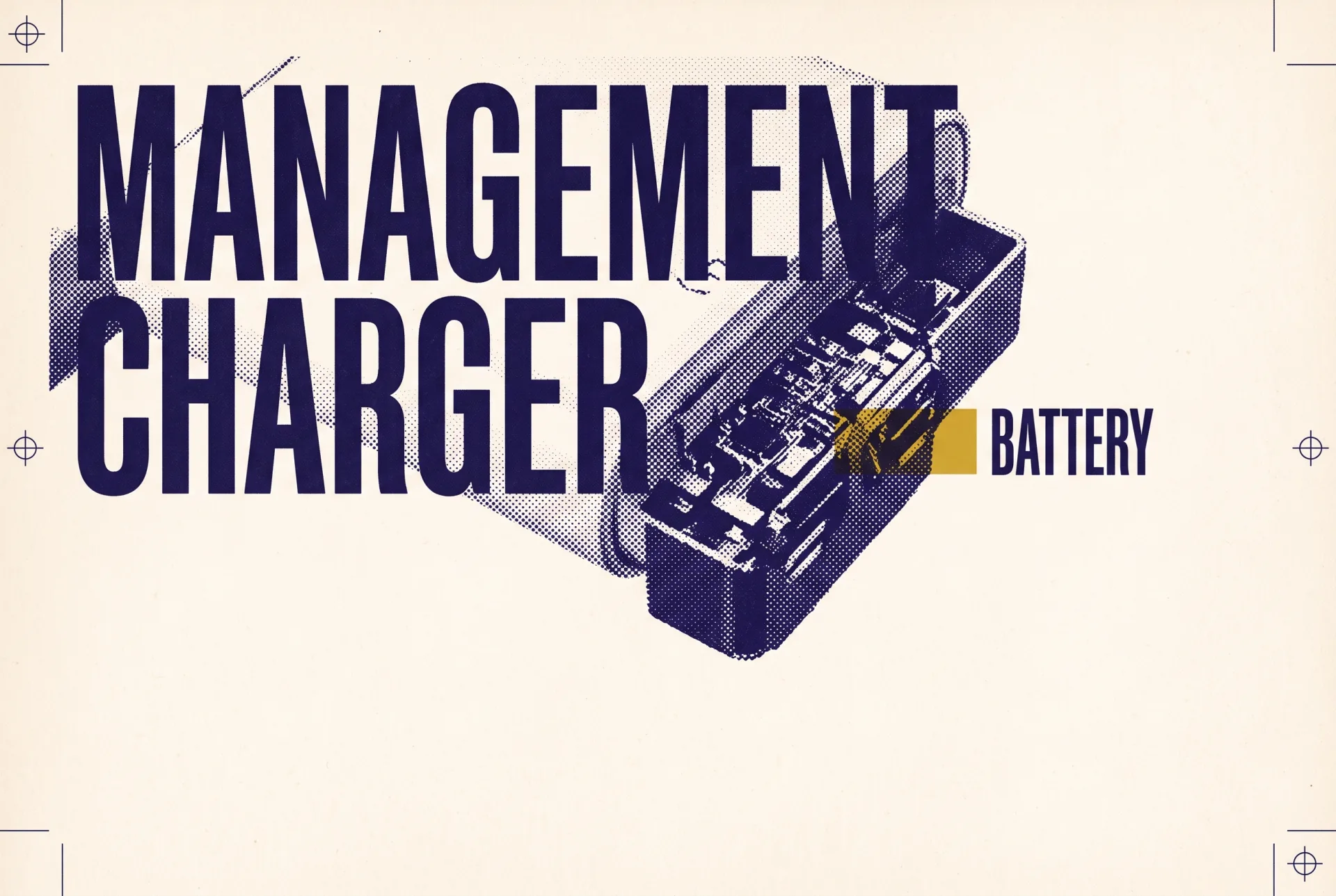 MANAGEMENT CHARGER 타이포가 들어간 2도 리소그래프 편집 이미지