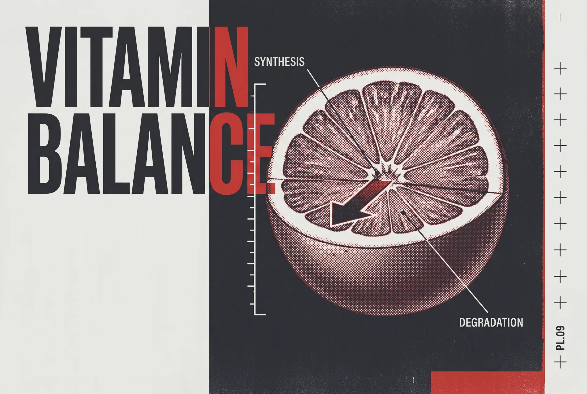 VITAMIN BALANCE 타이포가 들어간 2도 리소그래프 편집 이미지