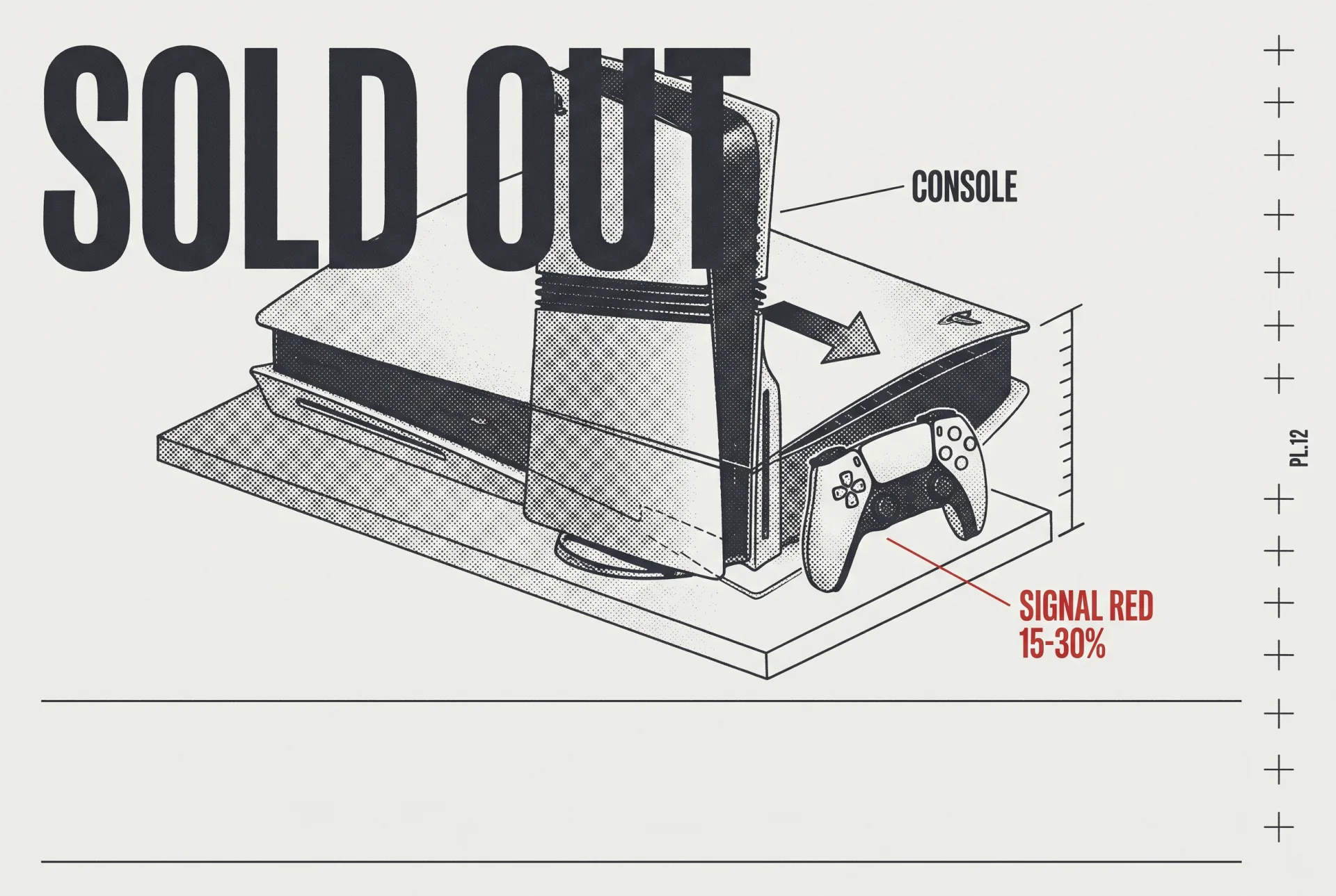 SOLD OUT 타이포가 들어간 2도 리소그래프 편집 이미지