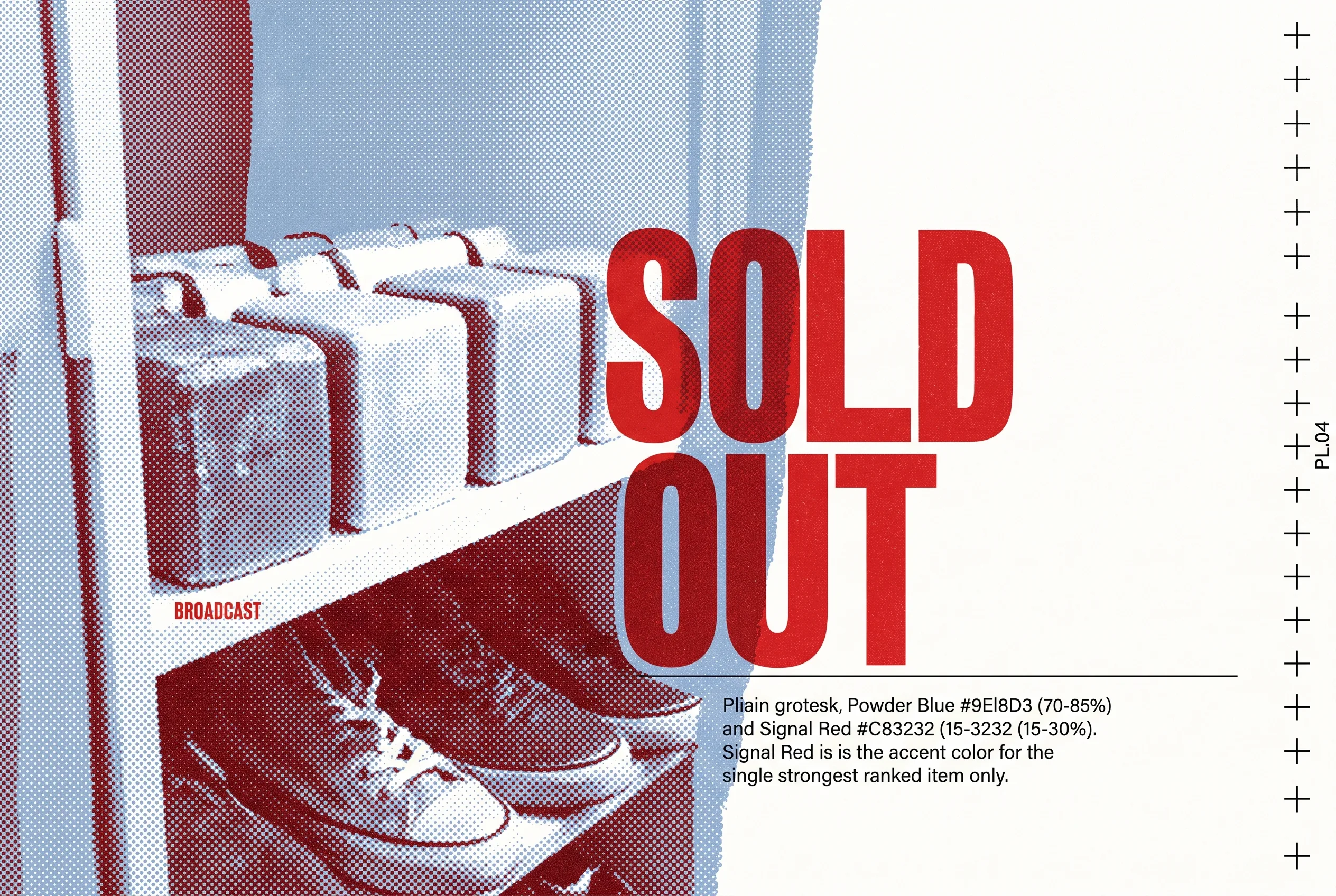 SOLD OUT 타이포가 들어간 2도 리소그래프 편집 이미지