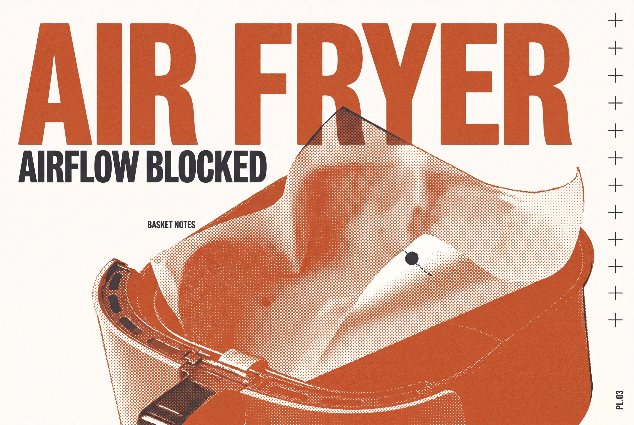 AIR FRYER 타이포가 들어간 2도 리소그래프 편집 이미지