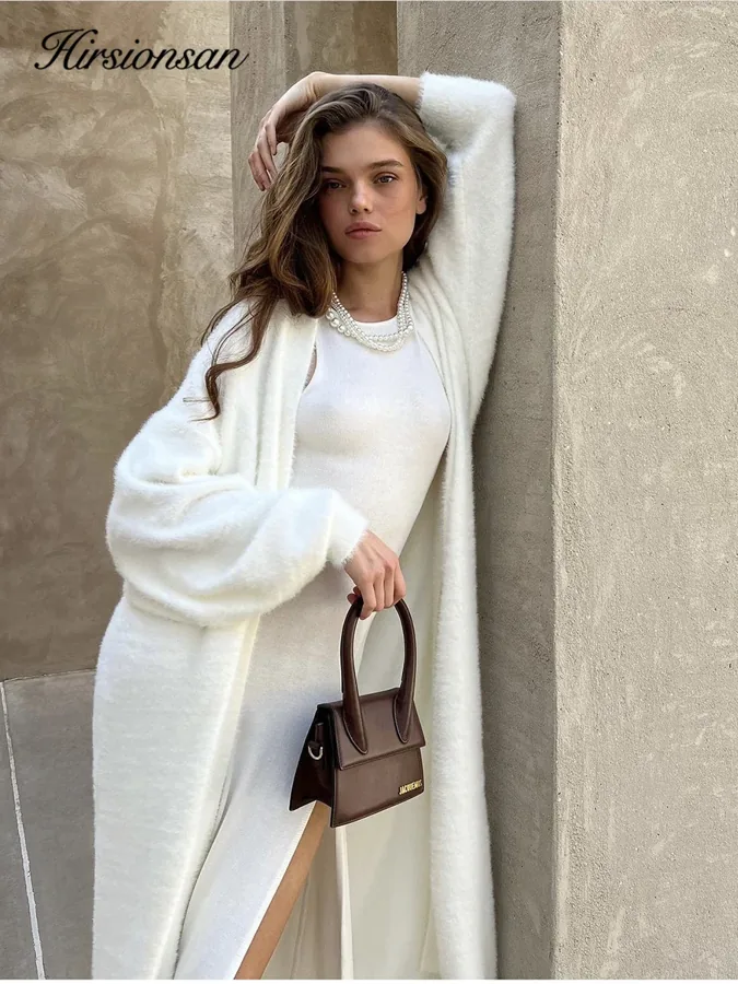 [FW26-066] Knitted Set Sweater Cardigan Vest Midi