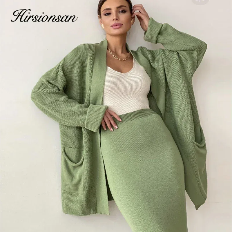 [FW26-077] Cardigan Midi Dress Knitted