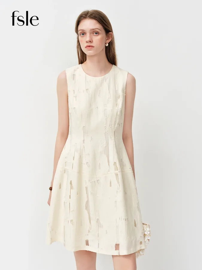 [FW26-080] FSLE Sleeveless Crewneck A-Line Midi Dress