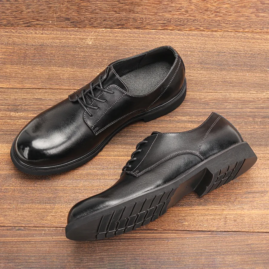 [FW26-096] Genuine Leather Men Derby Shoes Ultralight Comfortable Men