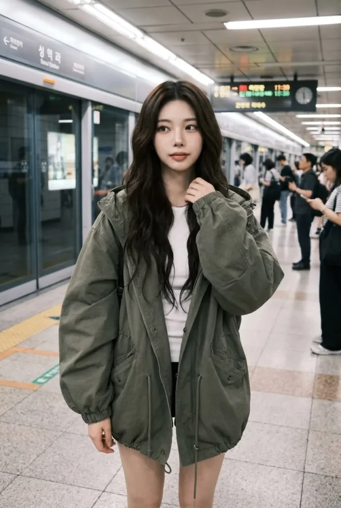 [FW26-053] Olive Hooded Utility Parka