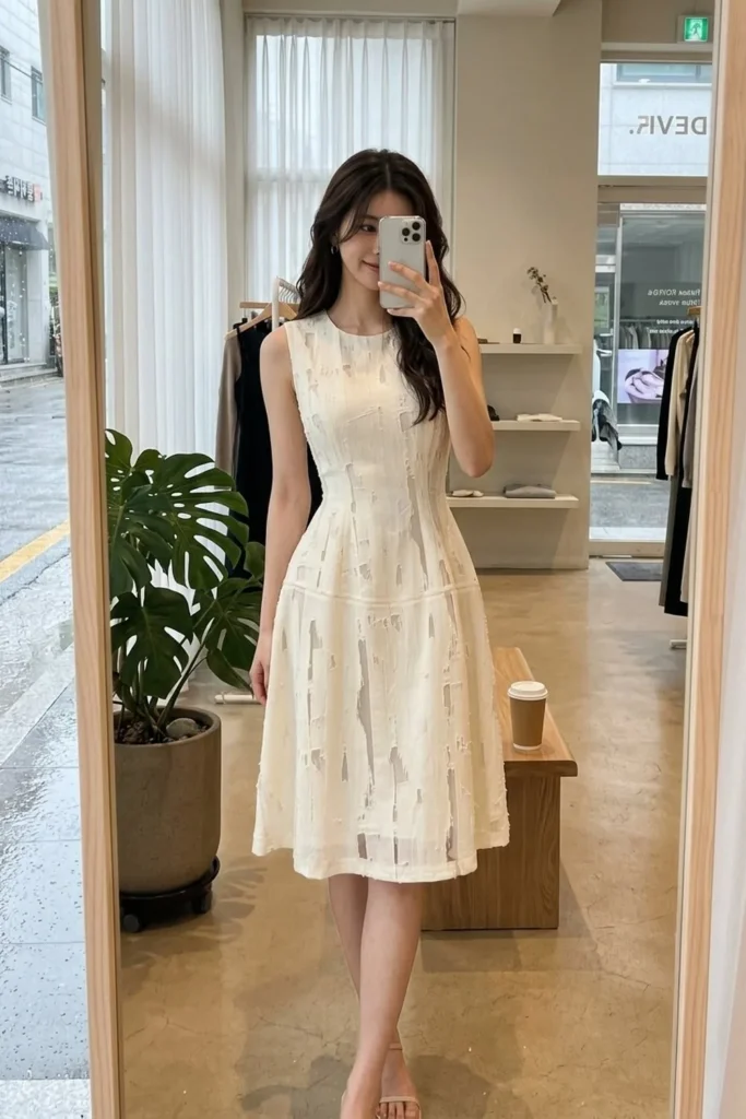 [FW26-080] FSLE Sleeveless Crewneck A-Line Midi Dress