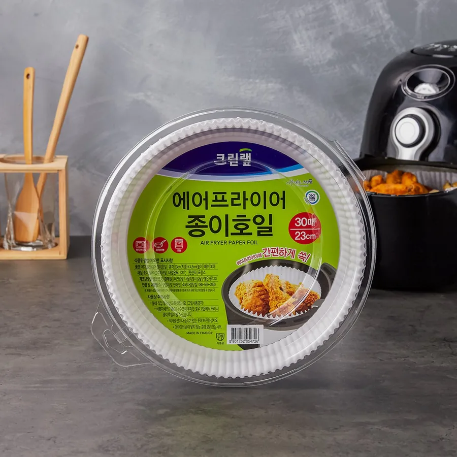 크린랩 에어프라이어 종이호일 (대) 30매