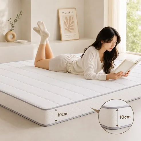 코소카 천연 라텍스 침대 메모리폼 매트리스 10cm 25D 바닥…