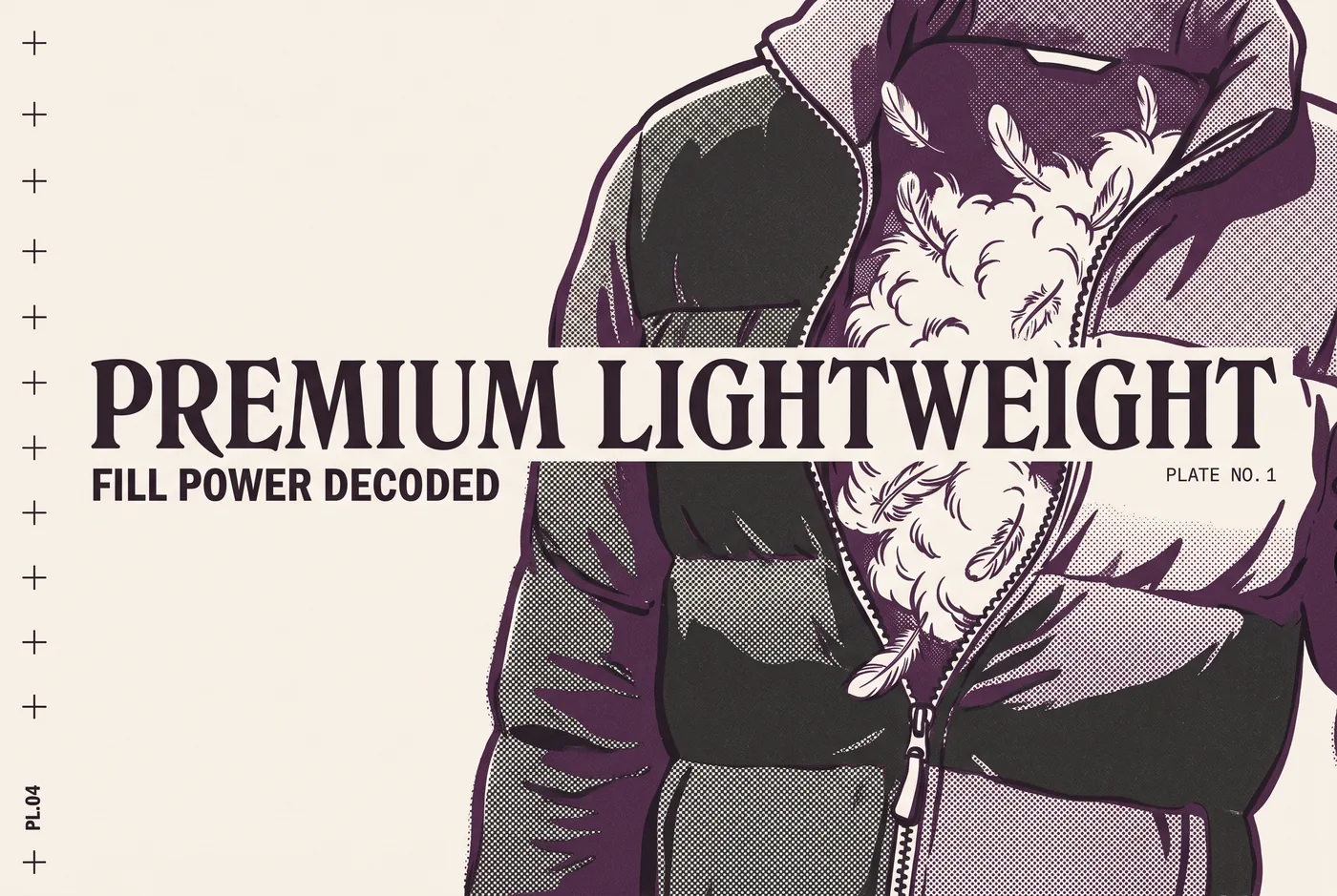 PREMIUM LIGHTWEIGHT 타이포가 들어간 2도 리소그래프 편집 이미지