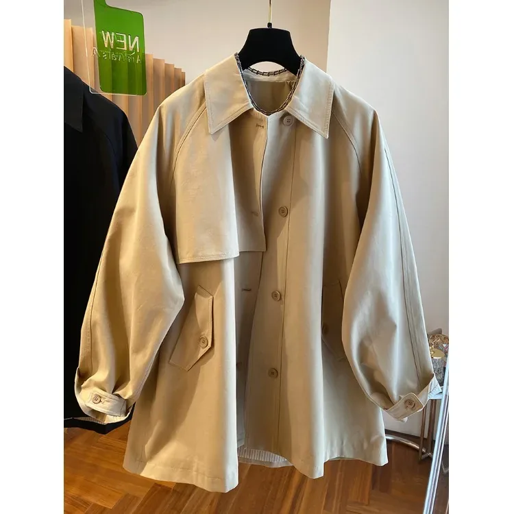 [FW26-214] High-End Utility Style Coat Jacket British Style Loose Korean