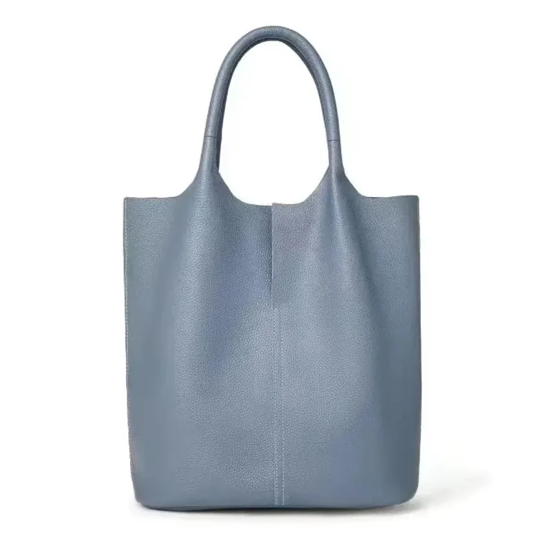 [FW26-237] Genuine Grade Leather Women Commuter Tote Bag Soft Cowhide Tote