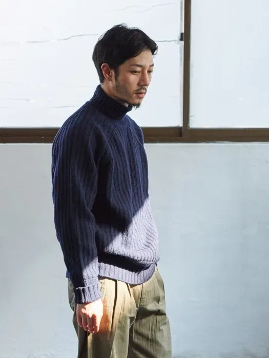 [M26-198] 에스파이 피셔맨 스웨터 네이비