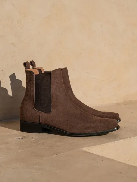 [M26-311] 올클래식 에스트로 스퀘어토 첼시 부츠 d.brown suede